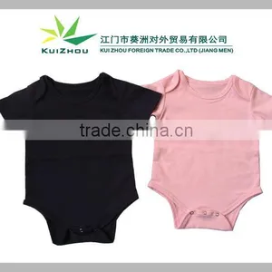 Hot Sale 100% Cotton Plain Baby Bodysuit thumbnail-1