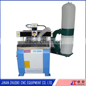 1500W Small CNC Router Wood 6090 With PCI NCStudio Control Stainless Steel Water Slot Dust Collector ZK-6090 thumbnail-1