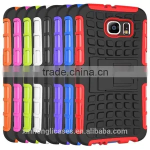 High Quality 2 in 1 PC + TPU Heavy Duty Shockproof Case Cover For Samsung S6 thumbnail-1