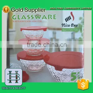 HOT SELLING 5 PIECES GLASS BOWL SET thumbnail-1