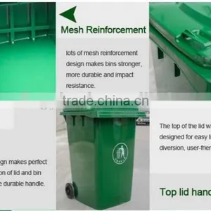 1100 Liter Street Trash Can With Wheel Customer Logo Wholesale Plastic Trash Cans thumbnail-6