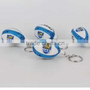Promotion Cheap Cute Rugby Ball Keychain,2016 Promotional pu Mini Rugby Ball Stress Ball Keychain thumbnail-4