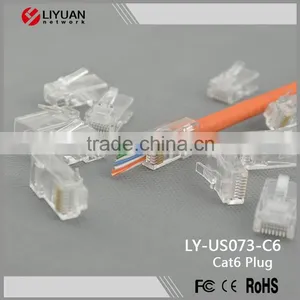 LY-US073-C6 Unshielded Cat6 Rj45 Through Plug With Factory Price thumbnail-2