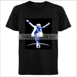 Michael el Sound Active Flashing T-shirt With 4pcs AAA Battery Inverter thumbnail-1