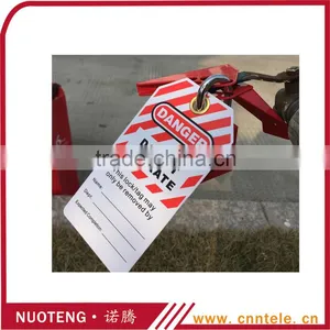 OEM Custom Made Safety Plastic Label Tags Lockout PVC Tags and Warning Signs thumbnail-1
