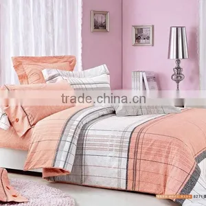 100% Cotton Luxury Design Orange and White Bedding Set Duvet Cover Set Bed Line thumbnail-1