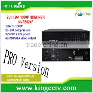 Professional NVR 1080P IPC Input 2U Case H.264 HD DVR 24ch Network Decoding System thumbnail-1