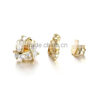 Fancy New Design 925 Sterling Silver Earring Stud Ethiopian Gold Jewelry thumbnail-1