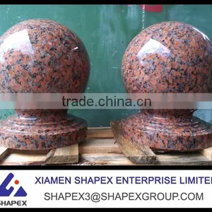 Red Rotating Granite Ball of Fountain thumbnail-1