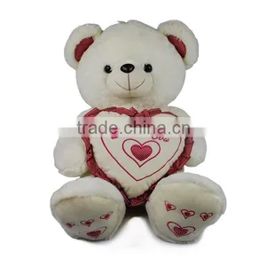 Super Soft Valentine Day Bear With Red Heart thumbnail-1