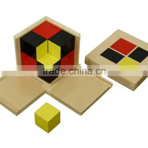 Wooden Montessori Sensory Toys for Algebraic Binomial Cube thumbnail-1