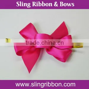 Packaging Ribbon Bows On Gold Twist Tie thumbnail-1