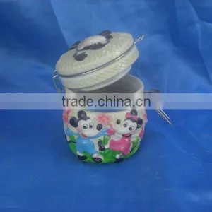 Ceramic Seal Jar With Embossed thumbnail-1