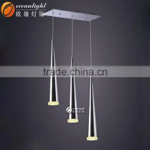 Modern Chandelier LED Acrylic Pendant Light Chrome Electroplate Light OXD9030-3W thumbnail-1
