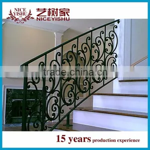 High Quality Wrought Iron Stair Metal Railings,iron Grill for Balcony thumbnail-2