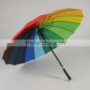 16 Colors Rainbow Golf Umbrella thumbnail-4