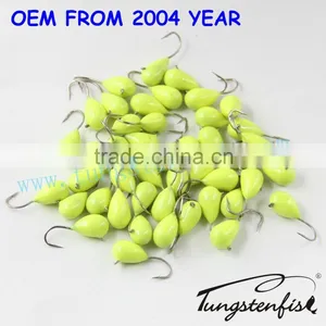 Painted Tear Drop Ice Jig Tungsten Ice Fishing Jigs thumbnail-6