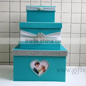 Handmade Blue Wedding Card Holder Made in China Wedding Card Box Supplier thumbnail-4