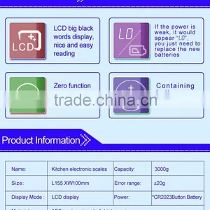 3kg Modern Household Digital Kitchen Scale thumbnail-4