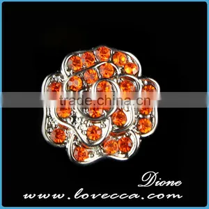 Charms Fashion Crystal Rose Flower s Napbutton Charms Fit Bracelet thumbnail-1