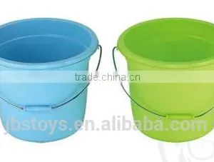 9L Plastic Bucket With METAL Handle Colorful thumbnail-1