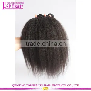Virgin Kinky Straight Hair Weave Human Hair Mongolian Kinky Straight Hair thumbnail-3