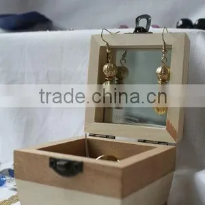 Unfinished Wood Jewelry Boxes With Mirror thumbnail-1