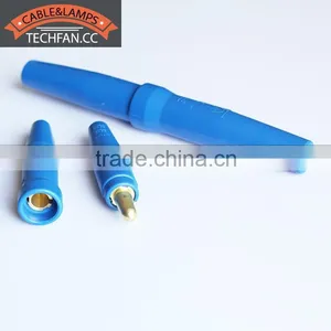 Blue Rubber Brass 300AMP 500AMP Welding Cable Flexible Pvc Socket thumbnail-1