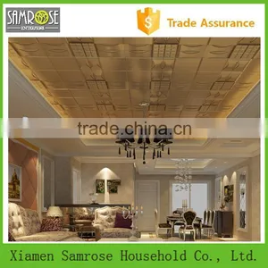 High Quality Stylish Luxury Faux Leather PU Foam Waterproof Crystal Ceiling Decoration Light thumbnail-1