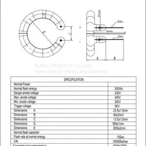 Xenon Flash Tube-Ring IPl Lamp 200W thumbnail-4