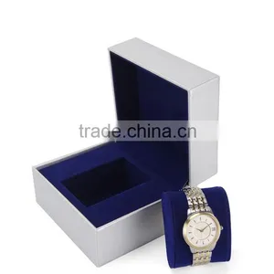 Chinese Factories Wholesale Custom Cheap PU Leather Watch Boxes, Fashion Beautiful Silver Gift Box thumbnail-1