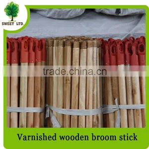 Factory Price Varnished Wooden Brush Handle/ Well Straight Wood Stick thumbnail-4