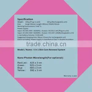 5 in 1 Skin Renewal Ultrasound Photon Ion Vibrating Beauty Machine thumbnail-5