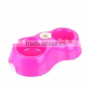 Eco-friendly Plastic Double Dog Bowl Pet Water Feeder thumbnail-2