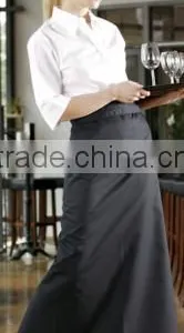 Black Canvas Bar Long Waist Apron thumbnail-1