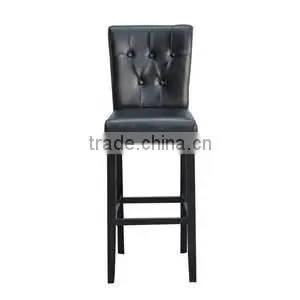 41" PU Leather Padded Back Counter Stool High Chair thumbnail-1