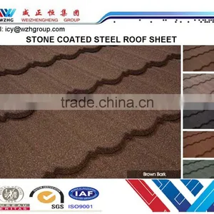 Stone Coated Roof Sheet, Purple/wine Red/green/black Roof Tile for Prefab Houses, Villas thumbnail-5