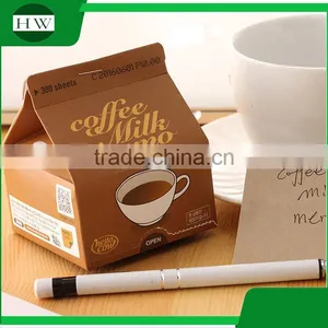 Promotional Wholesale Office Stationery Mini Portable Cartoon Milk Box Sticky Note thumbnail-5
