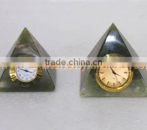 PAKISTAN SUPPLIER WHOLESALE New Selling Attractive Style CLOCKS ONYX MARBLE HANDICRAFTS thumbnail-1