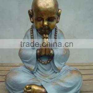Sitting Resin Monk Statue From Sale thumbnail-1