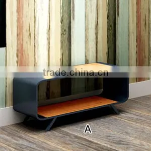 Hot Selling Wood Top Metal Frame Antique Coffee Table for Living Room thumbnail-1