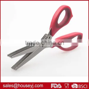 Hot Sale Stainless Steel 5 Layer Blades Kitchen Herb Scissors With Soft Grip Handle thumbnail-2