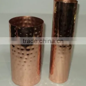 Decorative Metal Vase Brass/Copper 6 Inch Height Rose Copper and Gold Color thumbnail-2
