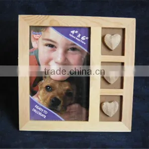 Lovely Cheap Custom New Designed Pine Wooden Plain Craft Photo Frames thumbnail-1