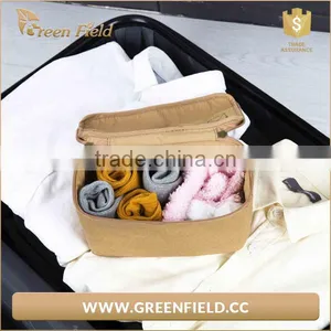 Nice Design Brown Kraft Paper Cosmetic Makeup Bag With Handle thumbnail-2