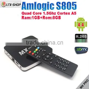 Factory Price Amlogic S805 MX Pro Android 4.4.2 Smart TV Box With BT 4.0 thumbnail-1