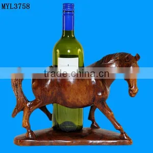 Resin Wood Texture Straight-into-stomach Horse Wine Bucket Stand thumbnail-1