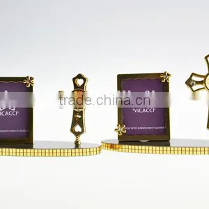 New Product 24K Gold Plated Cross Photo Holder With Crystals From Swarovski thumbnail-3