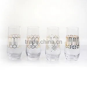 19oz Gold Crystal Fancy Highball Industries Glassware thumbnail-2