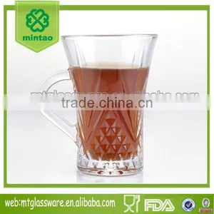 Machine Made Style Clear Glass Tea Cup For Tea thumbnail-1